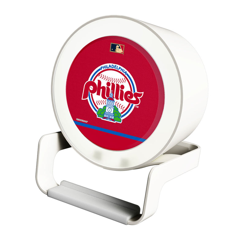 Philadelphia Phillies 1984-1991 - Cooperstown Collection Endzone Solid Night Light Charger and Bluetooth Speaker