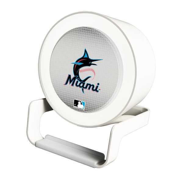 Miami Marlins Linen Night Light Charger and Bluetooth Speaker