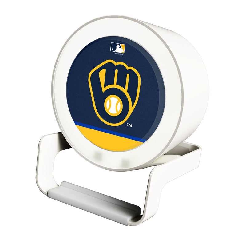 Milwaukee Brewers Endzone Solid Night Light Charger and Bluetooth Speaker