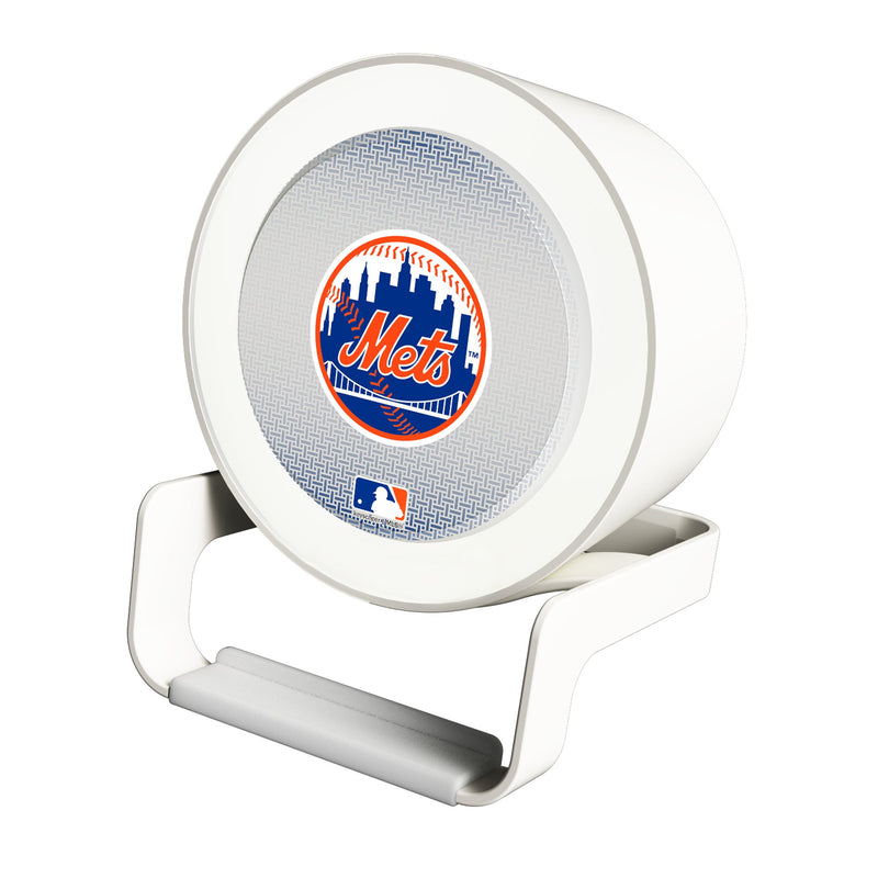 New York Mets Linen Night Light Charger and Bluetooth Speaker