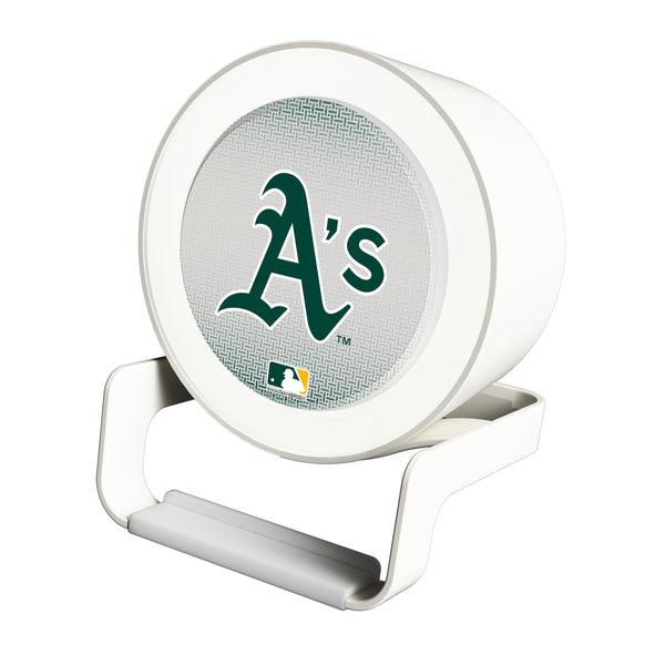 Oakland Athletics Linen Night Light Charger and Bluetooth Speaker