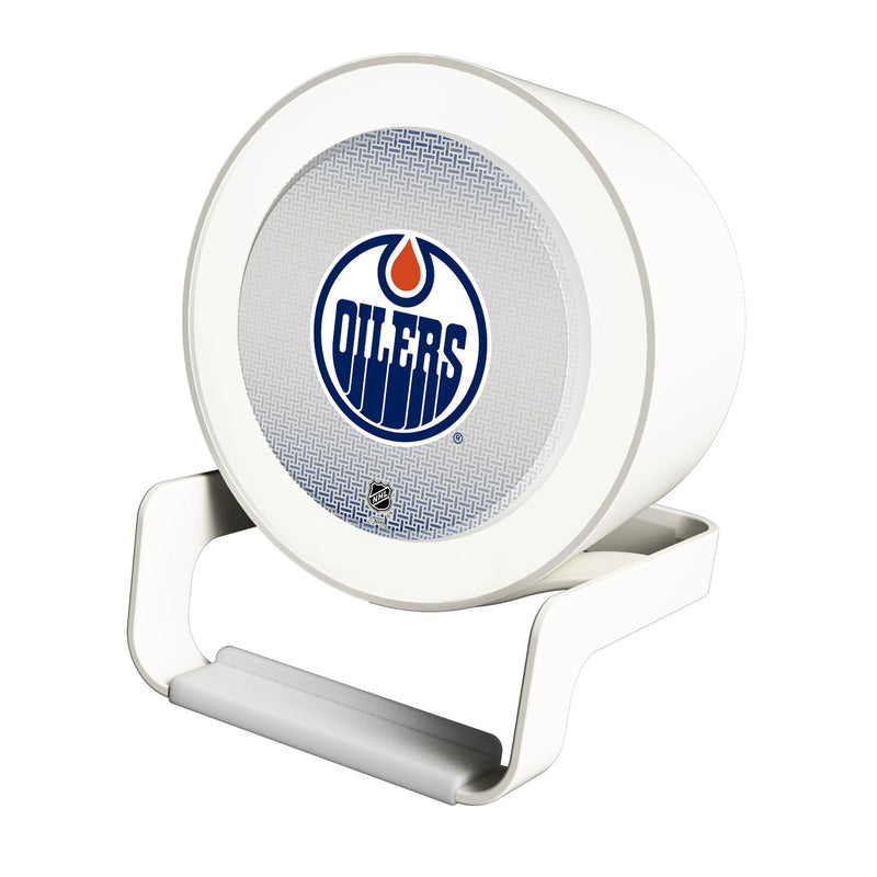 Edmonton Oilers Linen Night Light Charger and Bluetooth Speaker