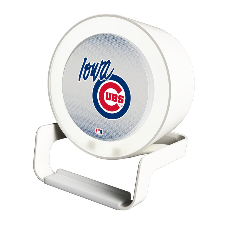 Iowa Cubs Linen Night Light Charger and Bluetooth Speaker