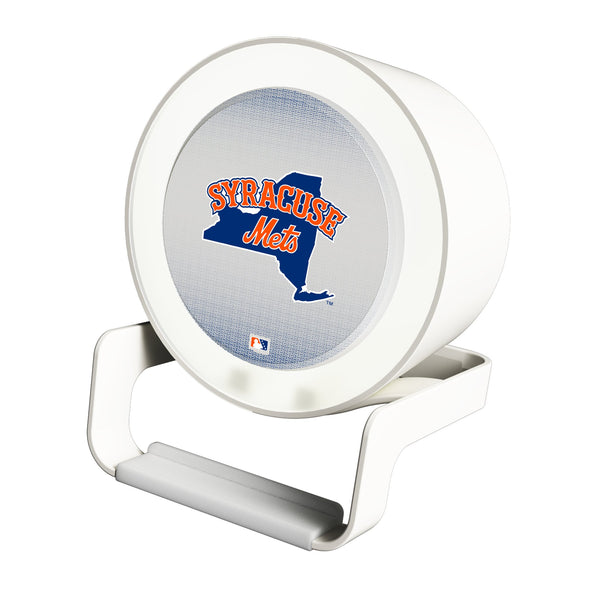 Syracuse Mets Linen Night Light Charger and Bluetooth Speaker