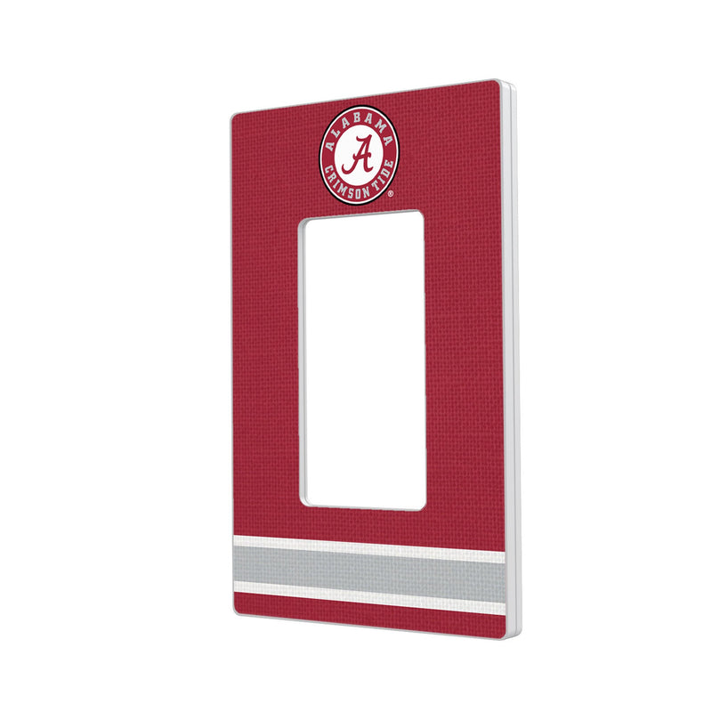 University of Alabama Crimson Tide Stripe Hidden-Screw Light Switch Plate