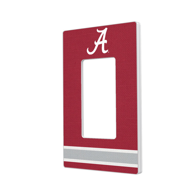 University of Alabama Crimson Tide Script A Stripe Hidden-Screw Light Switch Plate