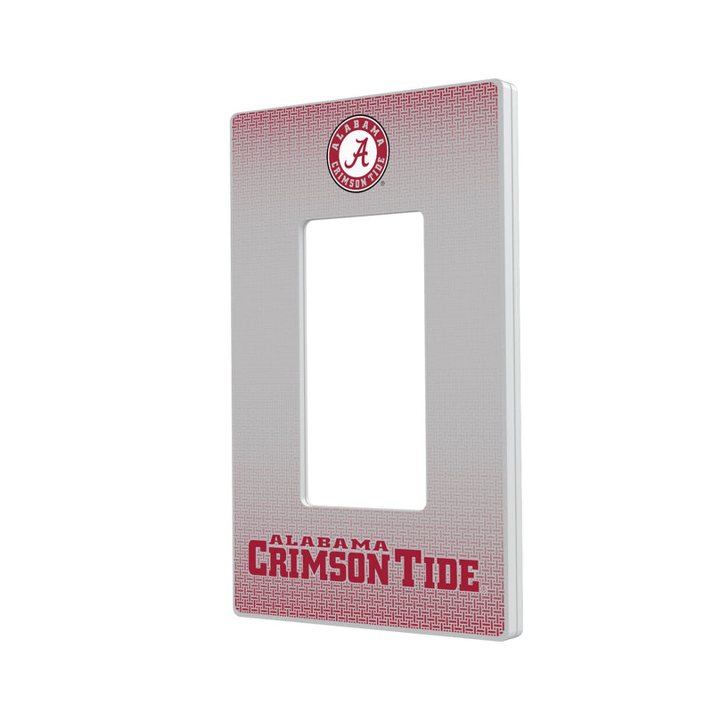 Alabama Crimson Tide Linen Hidden-Screw Light Switch Plate