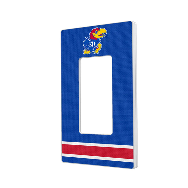 University of Kansas Jayhawks Stripe Hidden-Screw Light Switch Plate