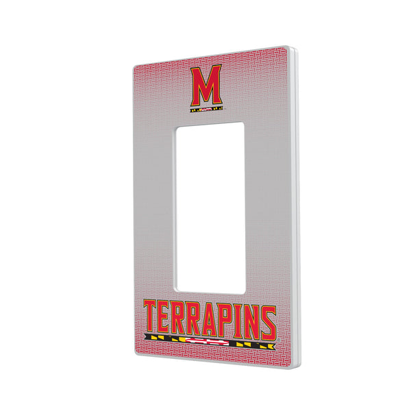 Maryland Terrapins Linen Hidden-Screw Light Switch Plate