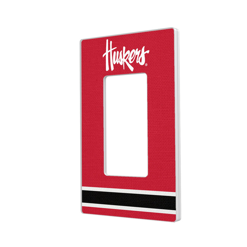 University of Nebraska Huskers Stripe Hidden-Screw Light Switch Plate