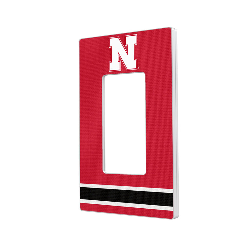 University of Nebraska Huskers Block N Stripe Hidden-Screw Light Switch Plate