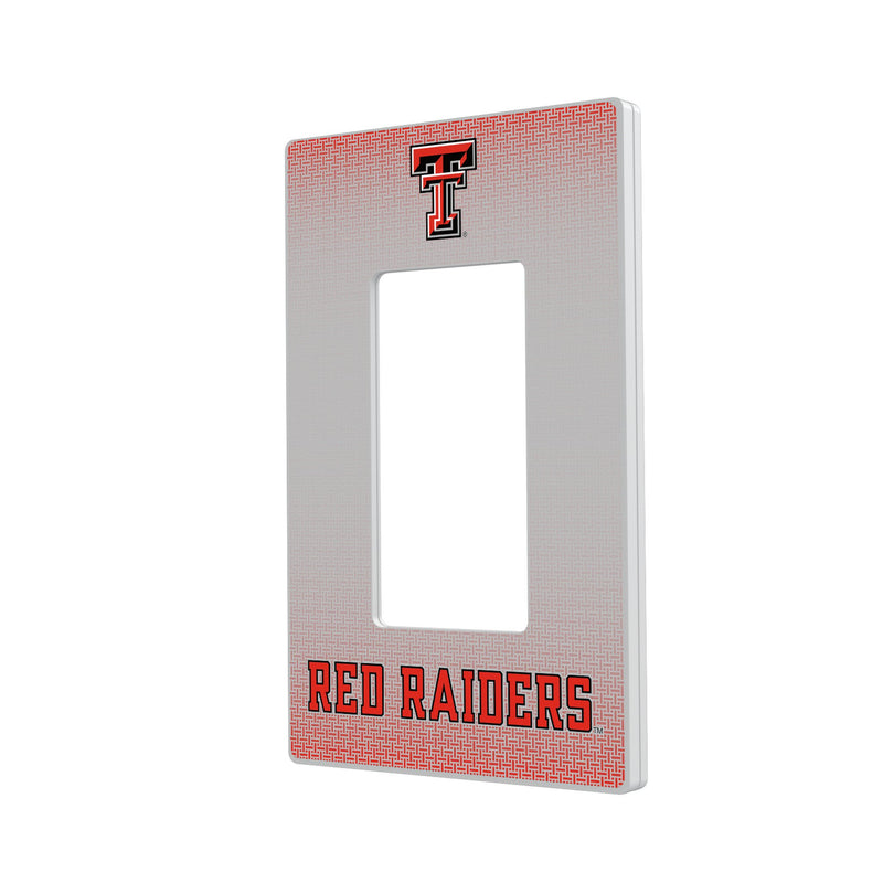 Texas Tech Red Raiders Linen Hidden-Screw Light Switch Plate