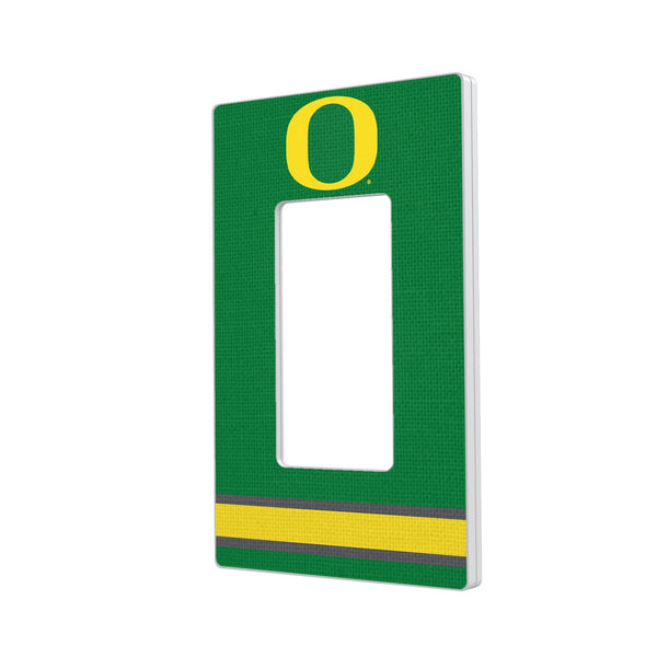 University of Oregon Ducks Stripe Hidden-Screw Light Switch Plate