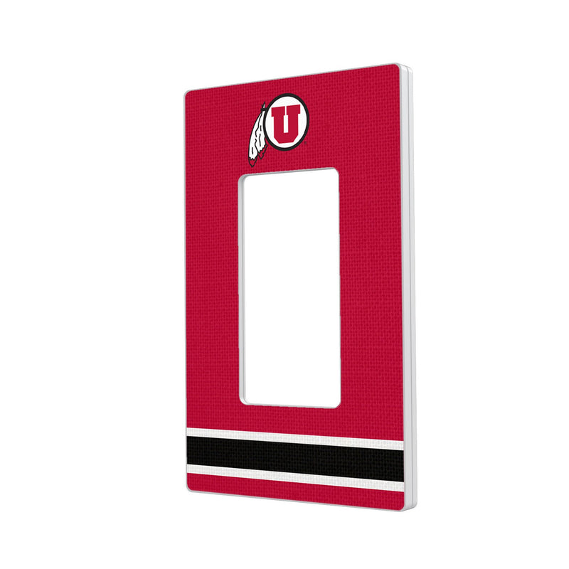 University of Utah Utes Stripe Hidden-Screw Light Switch Plate