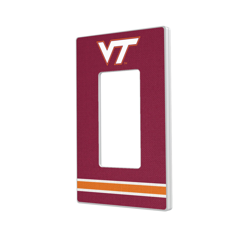 Virginia Tech Hokies Stripe Hidden-Screw Light Switch Plate