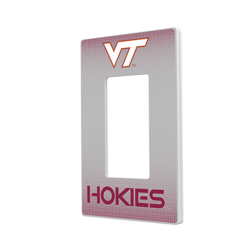 Virginia Tech Hokies Linen Hidden-Screw Light Switch Plate