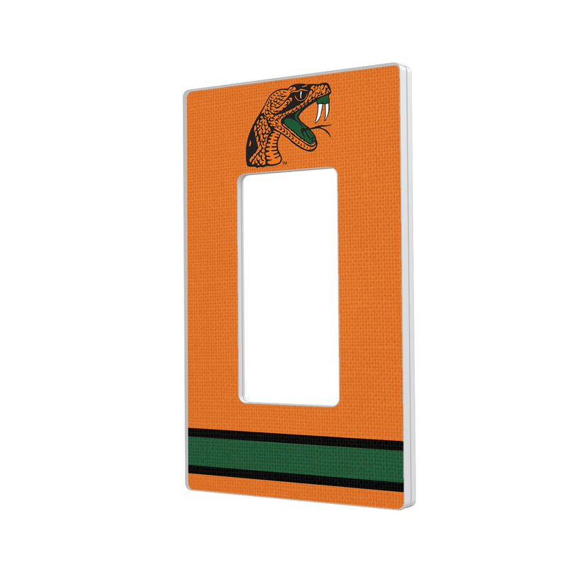 Florida A&M University Rattlers Stripe Hidden-Screw Light Switch Plate