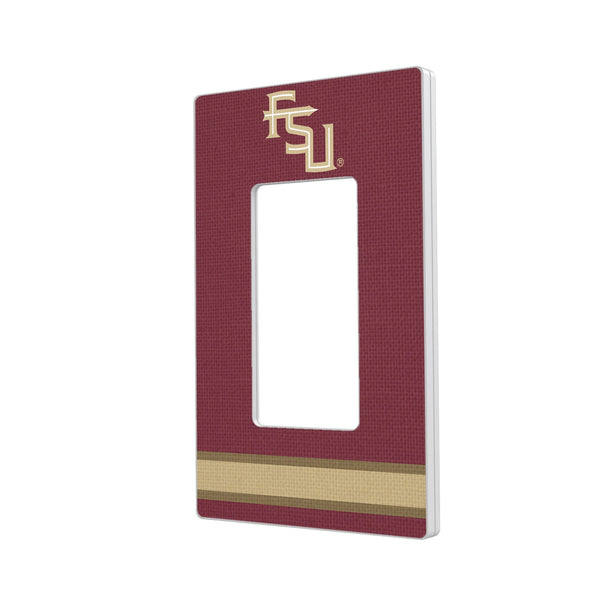 Florida State University Seminoles Athletic Wordmark Stripe Hidden-Screw Light Switch Plate