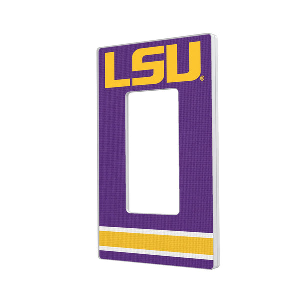 Louisiana State University Tigers Stripe Hidden-Screw Light Switch Plate