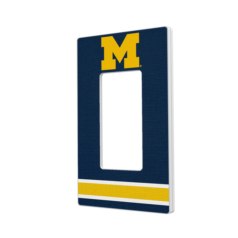 University of Michigan Wolverines Stripe Hidden-Screw Light Switch Plate