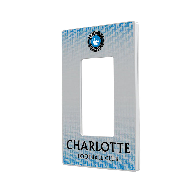 Charlotte FC  Linen Hidden-Screw Light Switch Plate