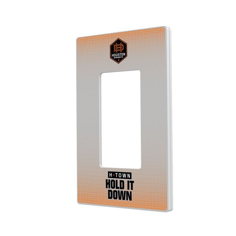 Houston Dynamo  Linen Hidden-Screw Light Switch Plate