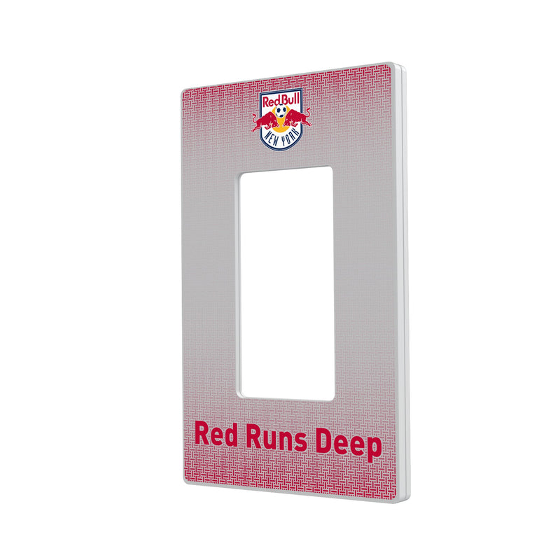 New York Red Bulls  Linen Hidden-Screw Light Switch Plate