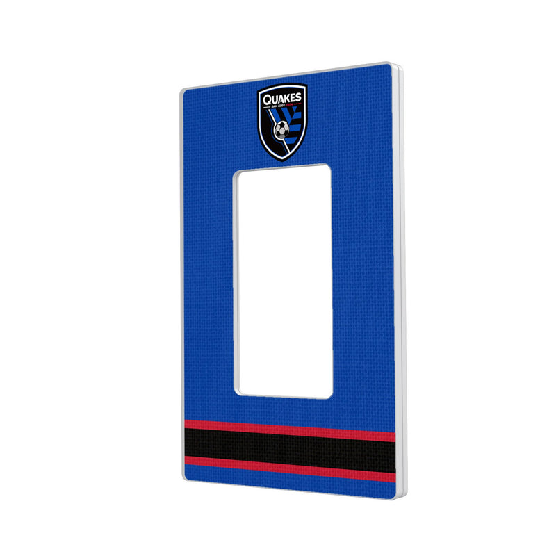 San Jose Earthquakes   Stripe Hidden-Screw Light Switch Plate