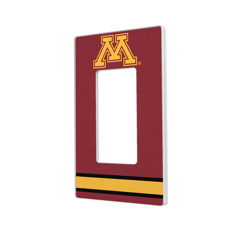 University of Minnesota Golden Gophers Stripe Hidden-Screw Light Switch Plate