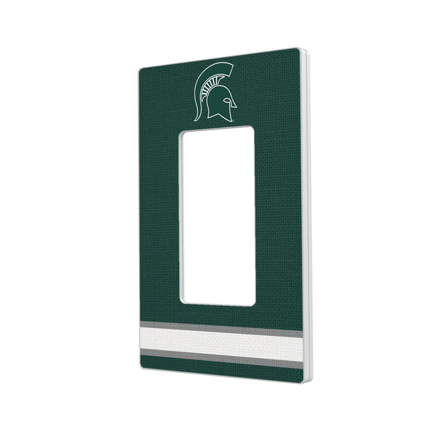 Michigan State University Spartans Stripe Hidden-Screw Light Switch Plate