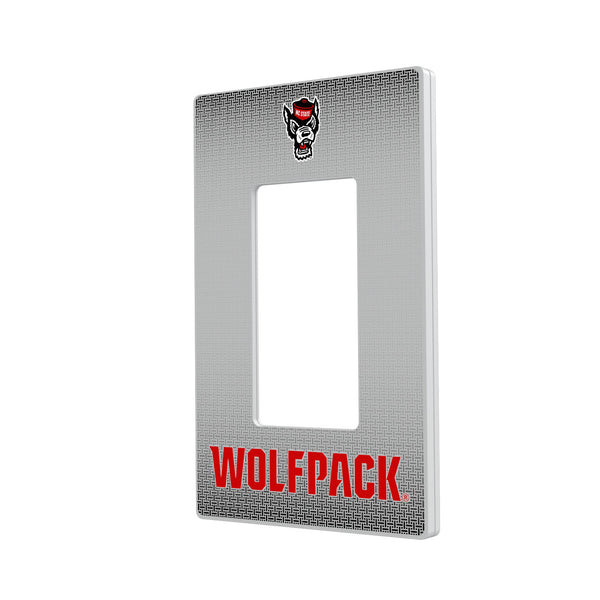 North Carolina State Wolfpack Linen Hidden-Screw Light Switch Plate