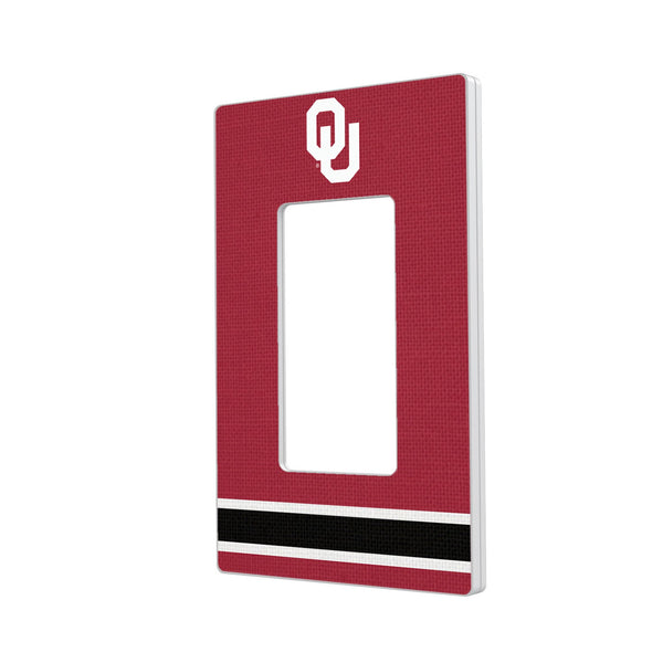 University of Oklahoma Sooners Stripe Hidden-Screw Light Switch Plate