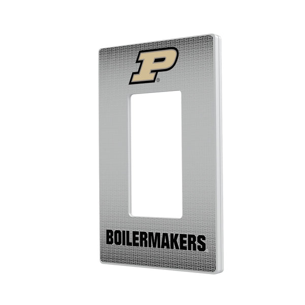 Purdue Boilermakers Linen Hidden-Screw Light Switch Plate