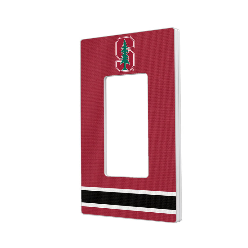 Stanford University Cardinal Stripe Hidden-Screw Light Switch Plate