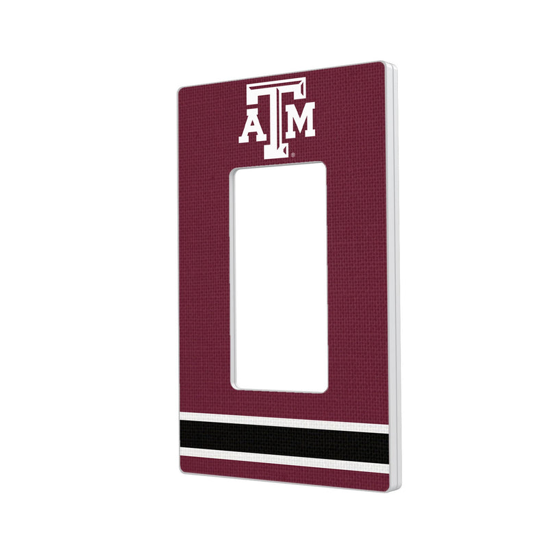 Texas A&M University Aggies Stripe Hidden-Screw Light Switch Plate