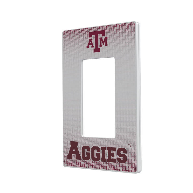 Texas A&M Aggies Linen Hidden-Screw Light Switch Plate