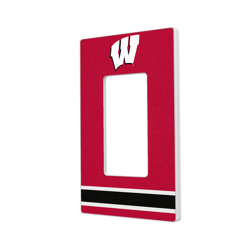 University of Wisconsin Badgers Stripe Hidden-Screw Light Switch Plate