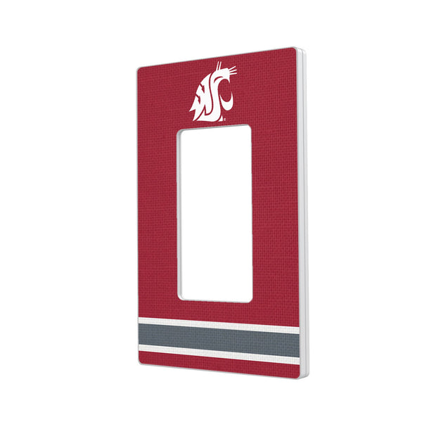 Washington State University Cougars Stripe Hidden-Screw Light Switch Plate