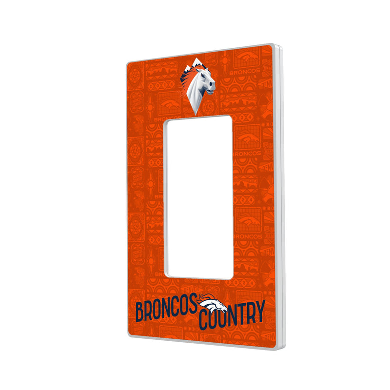 Denver Broncos 2024 Illustrated Limited Edition Hidden-Screw Light Switch Plate