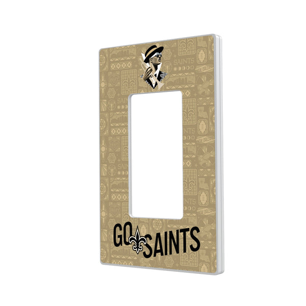 New Orleans Saints 2024 Illustrated Limited Edition Hidden-Screw Light Switch Plate