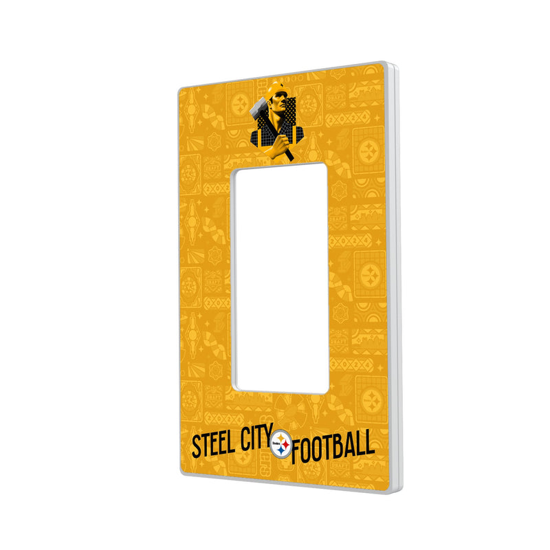 Pittsburgh Steelers 2024 Illustrated Limited Edition Hidden-Screw Light Switch Plate