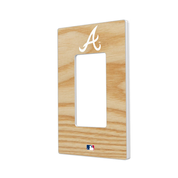 Atlanta Braves Baseball Bat Hidden-Screw Light Switch Plate