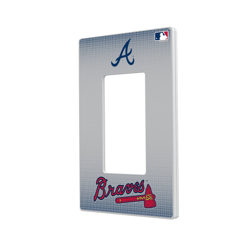 Atlanta Braves Linen Hidden-Screw Light Switch Plate