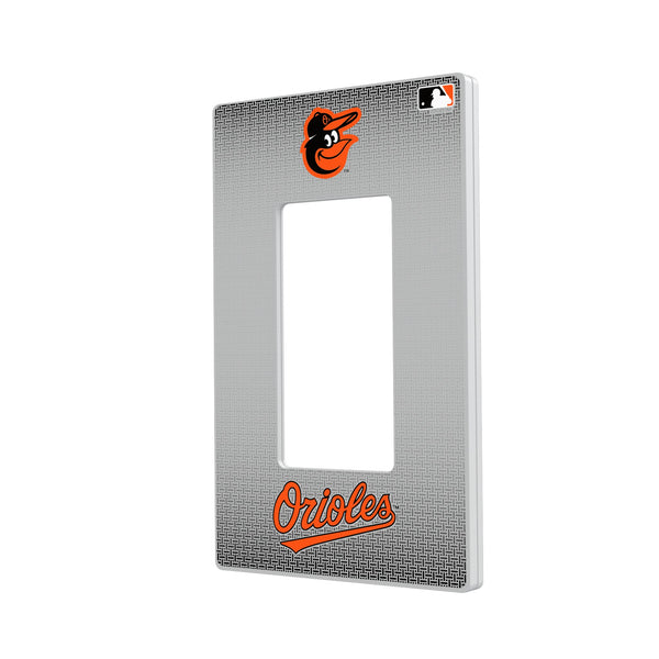 Baltimore Orioles Linen Hidden-Screw Light Switch Plate