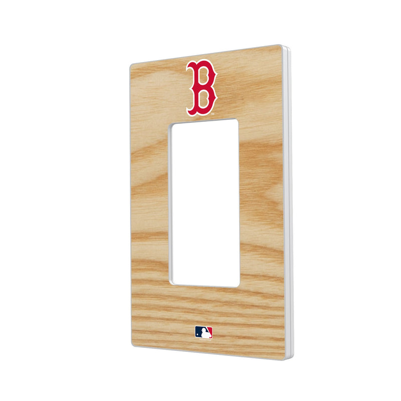 Boston Red Sox Baseball Bat Hidden-Screw Light Switch Plate