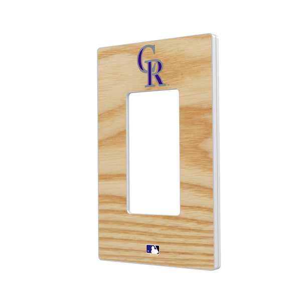 Colorado Rockies Baseball Bat Hidden-Screw Light Switch Plate