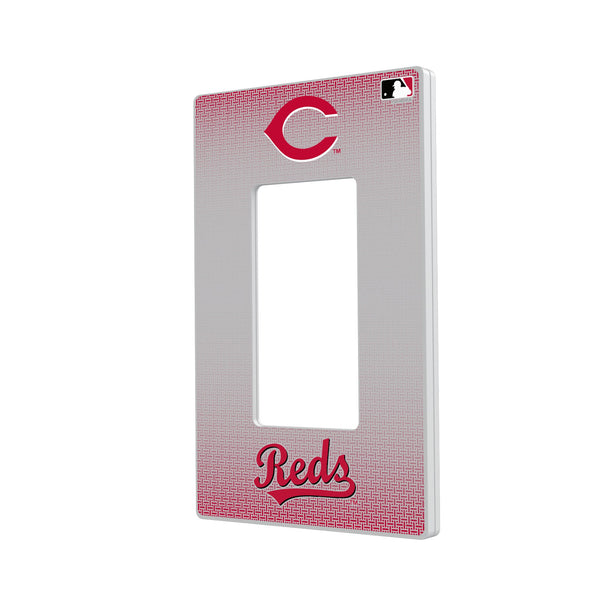 Cincinnati Reds Linen Hidden-Screw Light Switch Plate