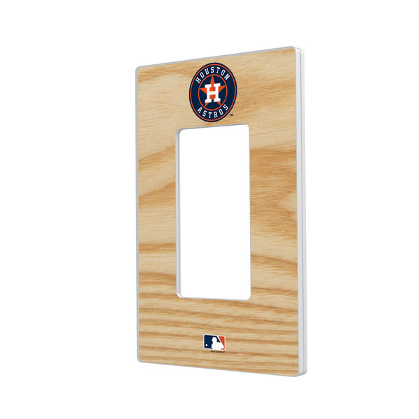 Houston Astros Baseball Bat Hidden-Screw Light Switch Plate