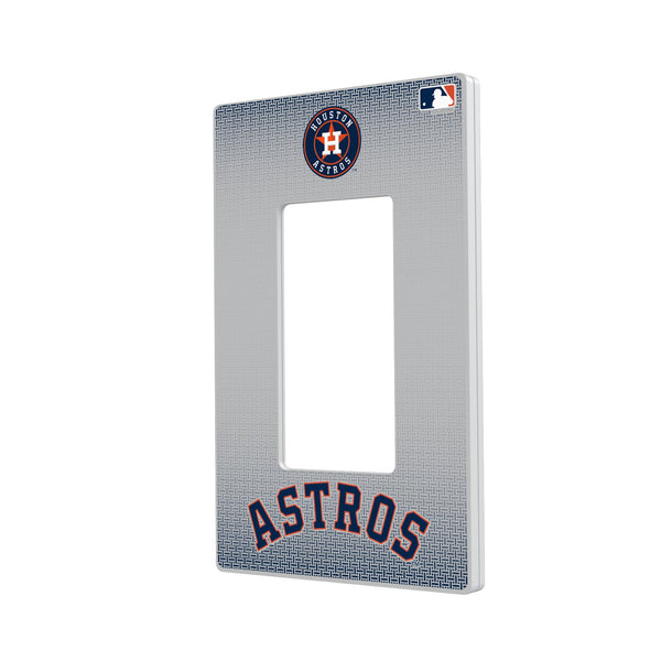 Houston Astros Linen Hidden-Screw Light Switch Plate