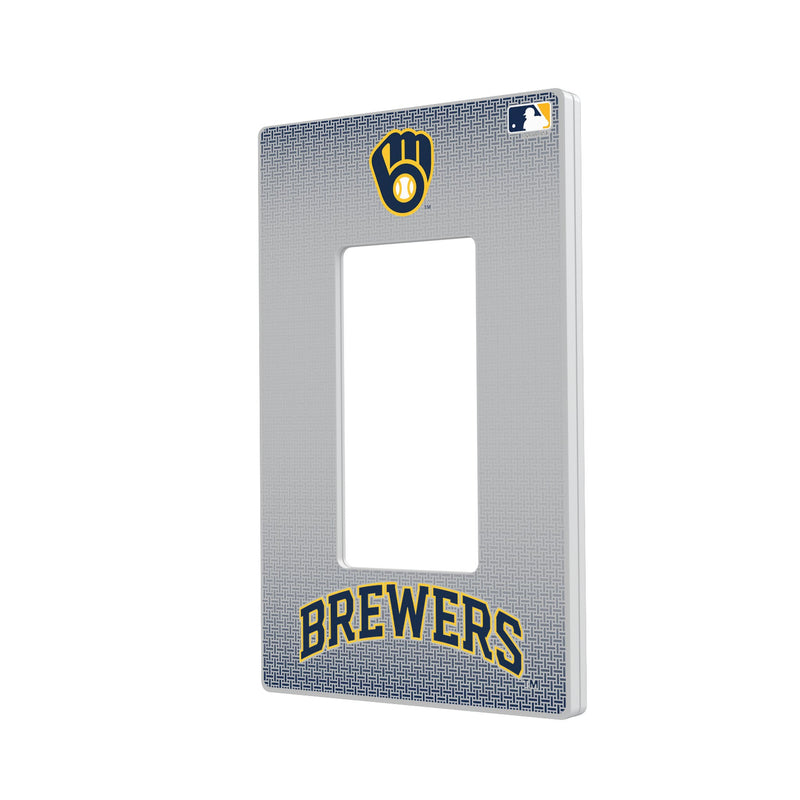 Milwaukee Brewers Linen Hidden-Screw Light Switch Plate